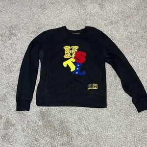 Scully Black Sweater with Multicolor Logo